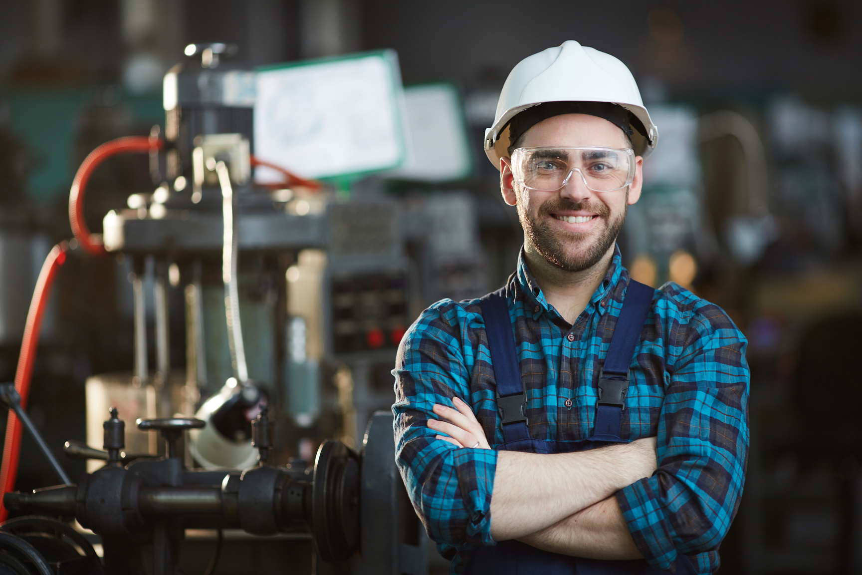 Factory Worker Smiling